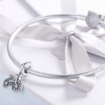 Charms do bransoletki Srebro 925 Rower Love