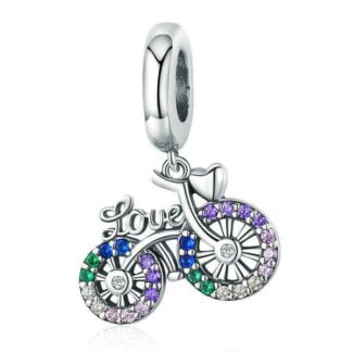 Charms do bransoletki Srebro 925 Rower Love