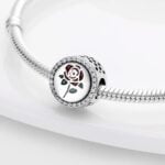 Charms do bransoletki Srebro 925 Róża Czerwona