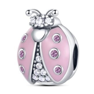Charms do bransoletki Srebro 925 Biedronka Różowa