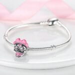 Charms do bransoletki Srebro 925 Czaszka Różowa Charms do bransoletki Srebro 925 Czaszka Różowa