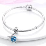 Charms do bransoletki Srebro 925 Samolot i Walizka