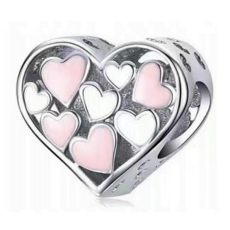 Charms do bransoletki Srebro 925 Serce