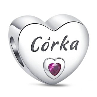 Charms do bransoletki Srebro 925 Córka