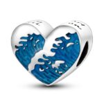 Charms do bransoletki Srebro 925 Serce Fale
