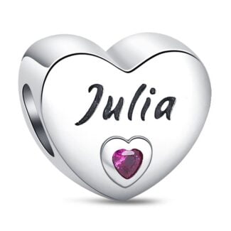 Charms do bransoletki Srebro 925 Imię Julia