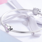 Charms do bransoletki Srebro 925 Serce Łapa Pupila