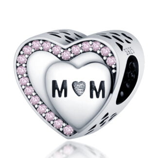 Charms do bransoletki Srebro 925 Serce Mom