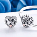 Charms do bransoletki Srebro 925 Serce Przysięga Miłosna Charms do bransoletki Srebro 925 Serce Przysięga Miłosna