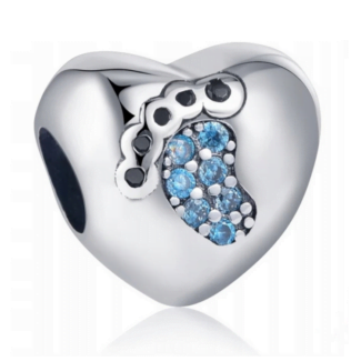 Charms do bransoletki Srebro 925 Stopa Dziecka Syn
