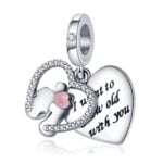 Charms do bransoletki Srebro 925 Serce Zakochana Para Charms do bransoletki Srebro 925 Serce Zakochana Para