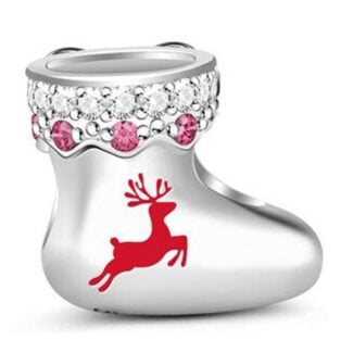 Charms do bransoletki Srebro 925 Świąteczna Skarpeta