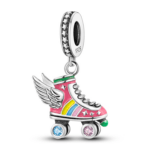 Charms do bransoletki Srebro 925 Skrzydlate Wrotki