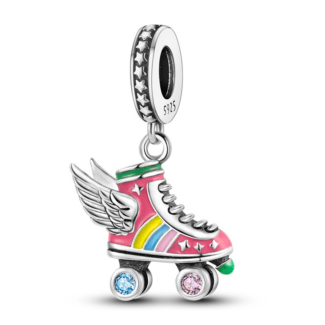 Charms do bransoletki Srebro 925 Skrzydlate Wrotki