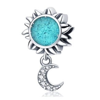 Charms do bransoletki Srebro 925 Słońce i Księżyc