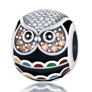 Charms do bransoletki Srebro 925 Sowa
