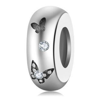 Charms do bransoletki Srebro 925 Stoper Motylek Charms do bransoletki Srebro 925 Stoper Motylek
