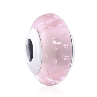 Charms do bransoletki Srebro 925 Murano Różowa