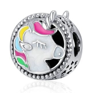 Charms do bransoletki Srebro 925 Tęczowy Jednorożec Charms do bransoletki Srebro 925 Tęczowy Jednorożec