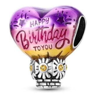 Charms do bransoletki Srebro 925 Balon Urodziny