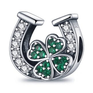 Charms do bransoletki Srebro 925 Podkowa i Koniczyna