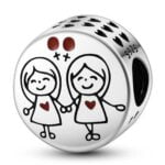 Charms do bransoletki Srebro 925 Siostry Przyjaciółki