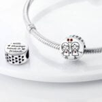Charms do bransoletki Srebro 925 Siostry Przyjaciółki