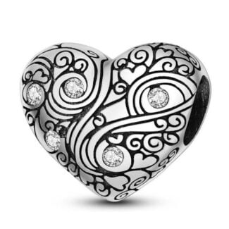 Charms do bransoletki Srebro 925 Serce