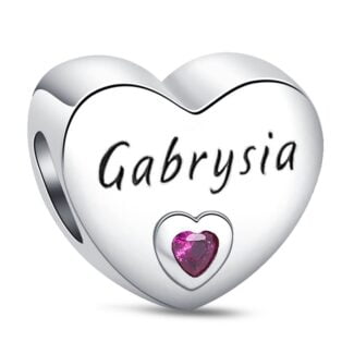 Charms do bransoletki Srebro 925 Imię Gabrysia Gabriela