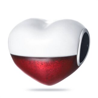 Charms do bransoletki Srebro 925 Flaga Polska