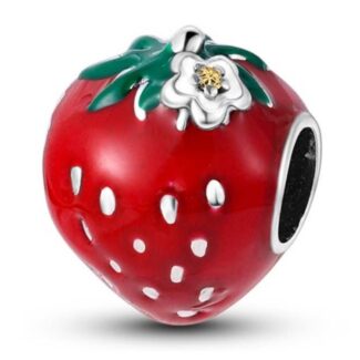 Charms do bransoletki Srebro 925 Truskawka