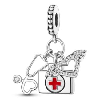 Charms do bransoletki Srebro 925 Sanitariusz Medyk