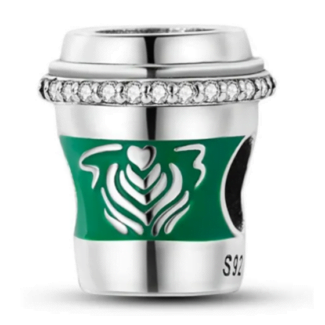 Charms do bransoletki Srebro 925 Kawa Kubek