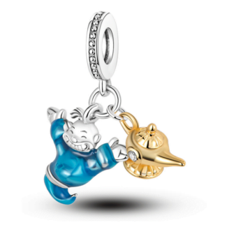 Charms do bransoletki Srebro 925 Dżinn i Lampa Aladyna