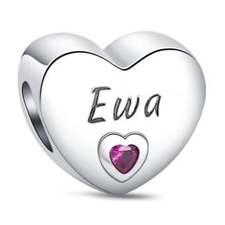 Charms do bransoletki Srebro 925 Imię Ewa