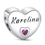 Charms do bransoletki Srebro 925 Imię Karolina