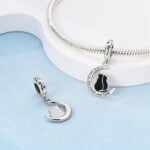 Charms do bransoletki Srebro 925 Księżyc i Dwa Koty Charms do bransoletki Srebro 925 Księżyc i Dwa Koty