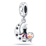 Charms do bransoletki Srebro 925 Czarownica i Księżyc Charms do bransoletki Srebro 925 Czarownica i Księżyc