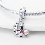 Charms do bransoletki Srebro 925 Czarownica i Księżyc Charms do bransoletki Srebro 925 Czarownica i Księżyc