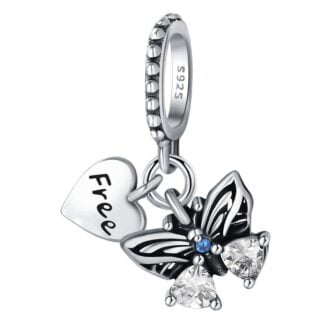 Charms do bransoletki Srebro 925 Motyl