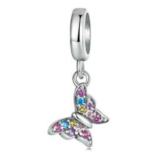 Charms do bransoletki Srebro 925 Motyl