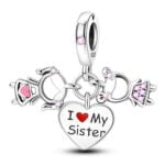 Charms do bransoletki Srebro 925 Siostry Przyjaciółki