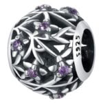 Charms do bransoletki Srebro 925 Kwiaty Ażurowa