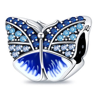 Charms do bransoletki Srebro 925 Motyl Niebieski Charms do bransoletki Srebro 925 Motyl Niebieski