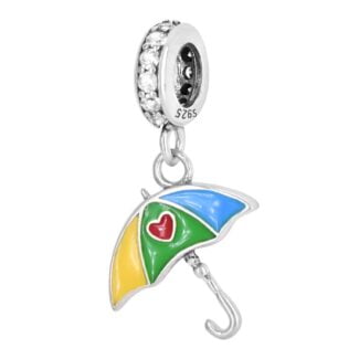 Charms do bransoletki Srebro 925 Tęczowy Parasol