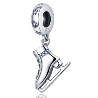 Charms do bransoletki Srebro 925 Zimowe Łyżwy