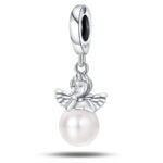 Charms do bransoletki Srebro 925 Anioł i Perła