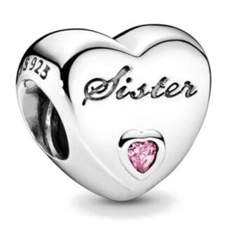 Charms do bransoletki Srebro 925 Serce Sister