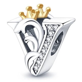 Charms do bransoletki Srebro 925 Litera V