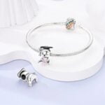 Charms do bransoletki Srebro 925 Miś Absolwent Charms do bransoletki Srebro 925 Miś Absolwent